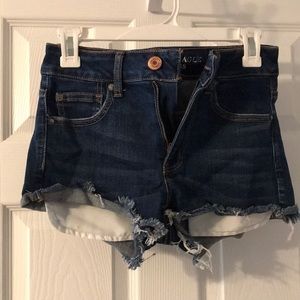 dark jean shorts